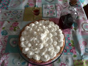 tarta de crema de limon y nata