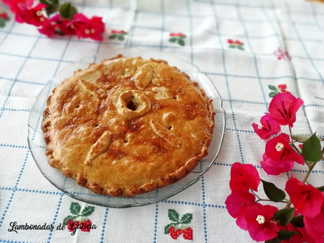 empanada de puerros y bacon