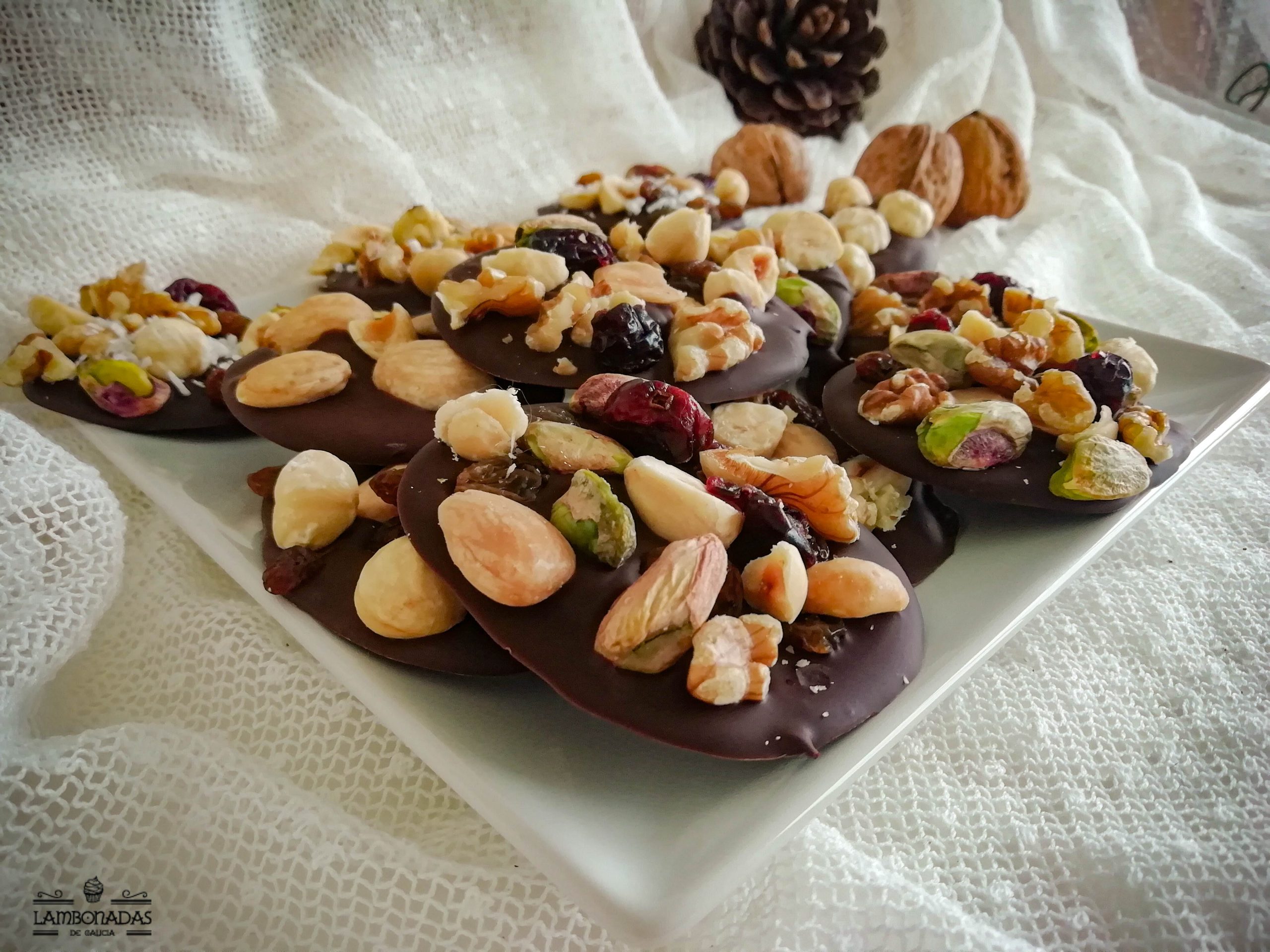 delicias de chocolate con frutos secos