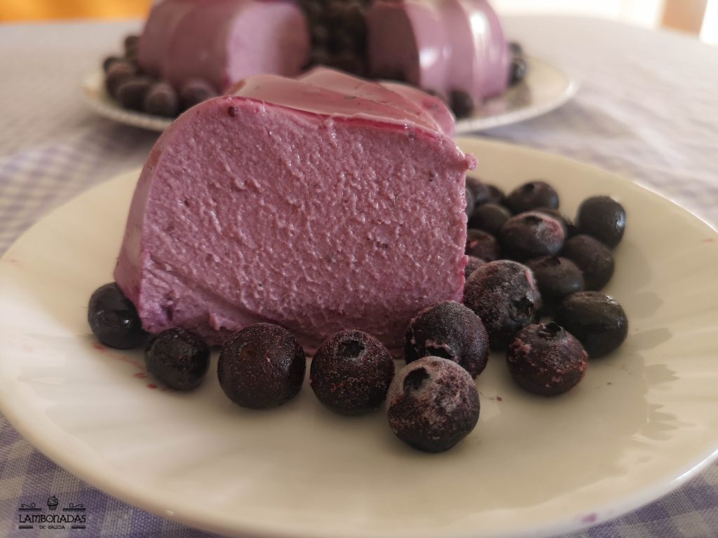 tarta fría de arándanos