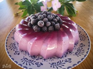 tarta fría de arándanos