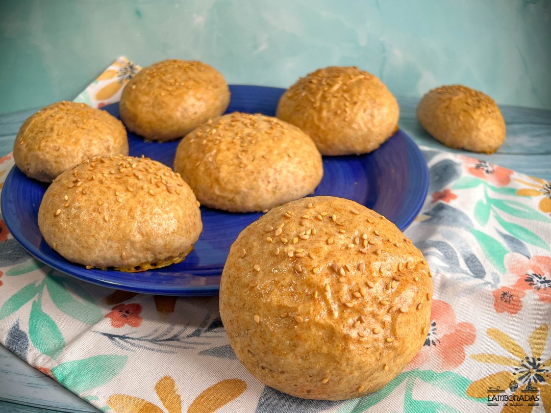 pan de hamburguesa con harina de espelta