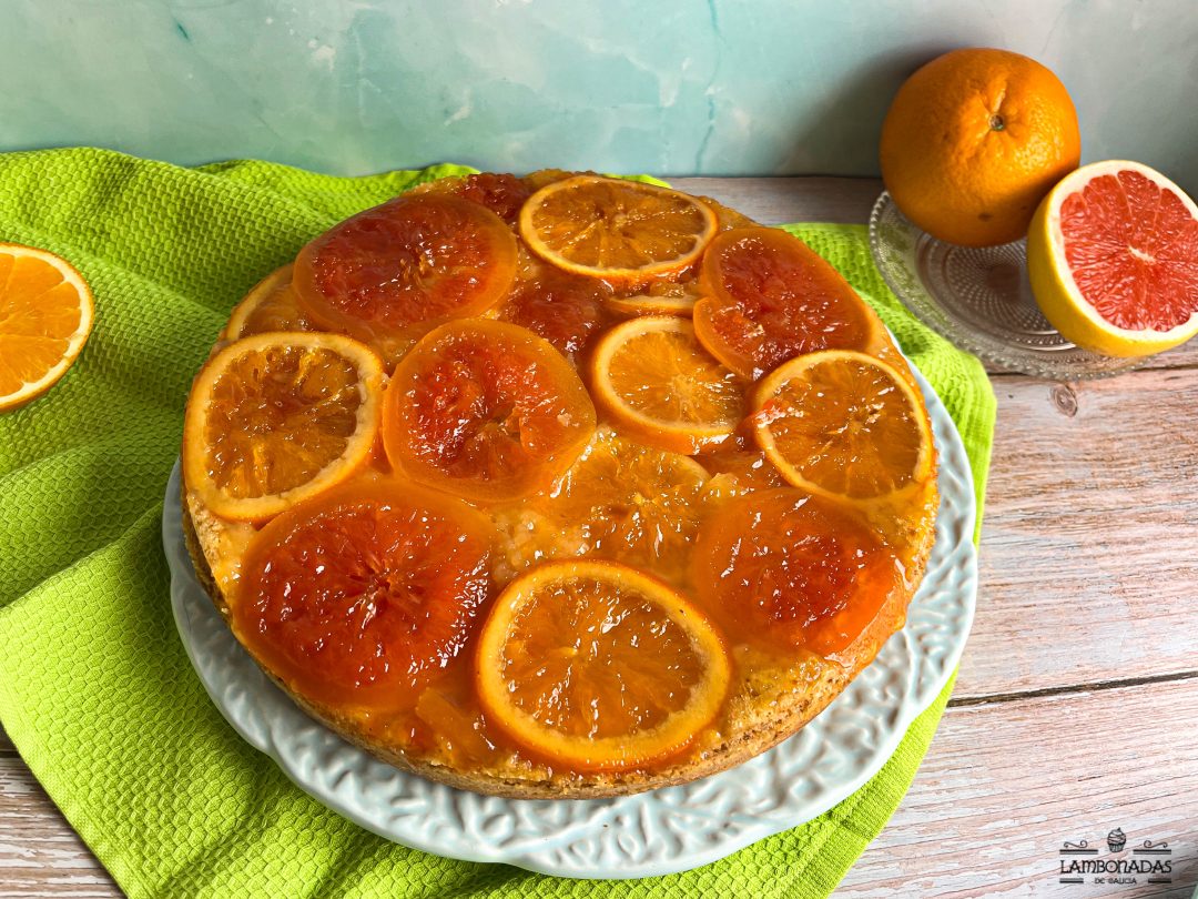 tarta de naranja invertida