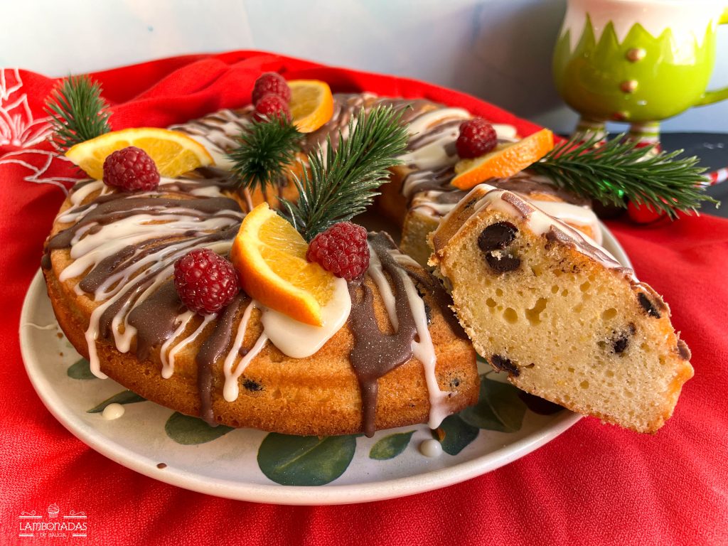 bizcocho de navidad y naranja