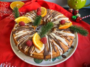 bizcocho de navidad y naranja