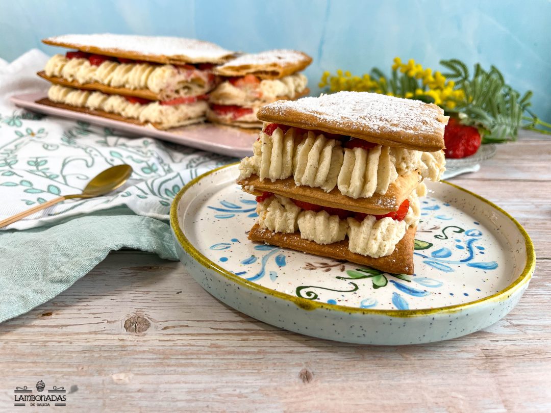 miloja de fresa milhojas de fresas